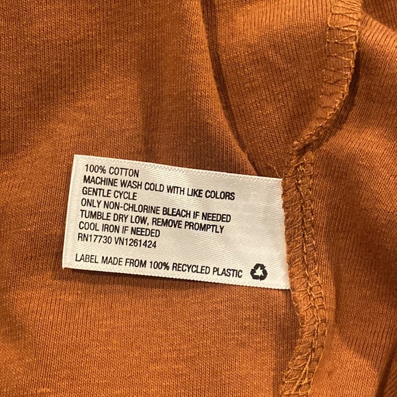 Wild Fable Brown Semi Crop Long Sleeve Cardigan button up - Picture 6 of 6